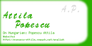 attila popescu business card